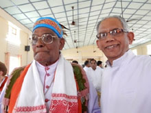 A selfi shot of Fr. Paul Thettayil with Jubilarian